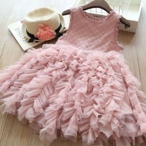 🌸Beautiful Girls dusty rose pink dress, Great Condition!